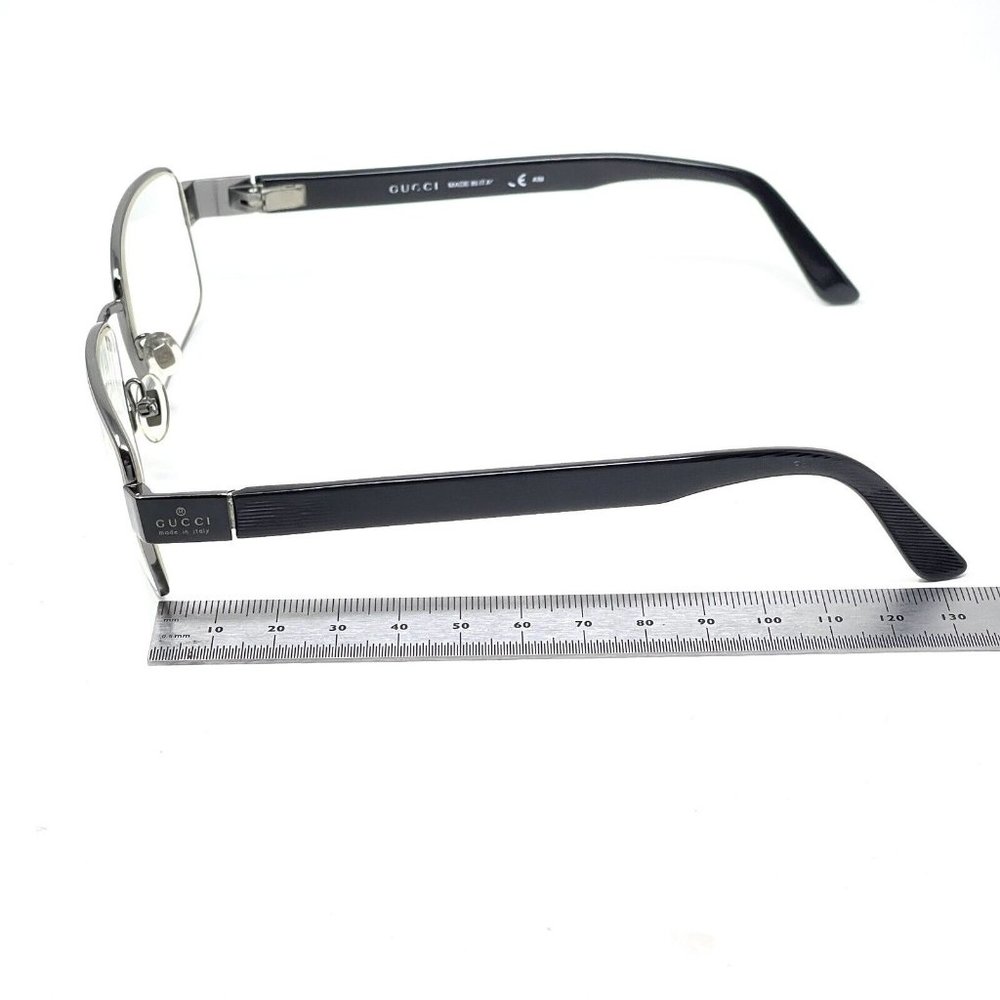 GUCCI GG 1942 TMC Shiny Gunmetal 53 [] 17 135 Men's Eyeglasses Frame - Picture 12 of 15